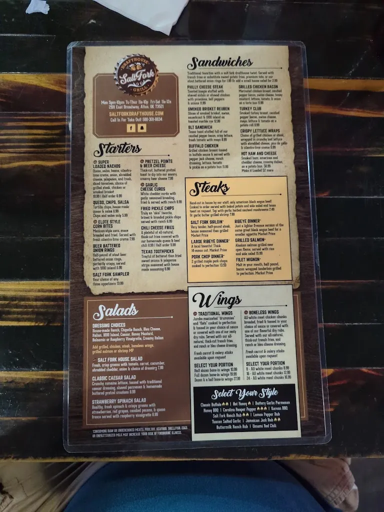 Menu_Salt Fork Drafthouse_Altus, OK_image_old_2