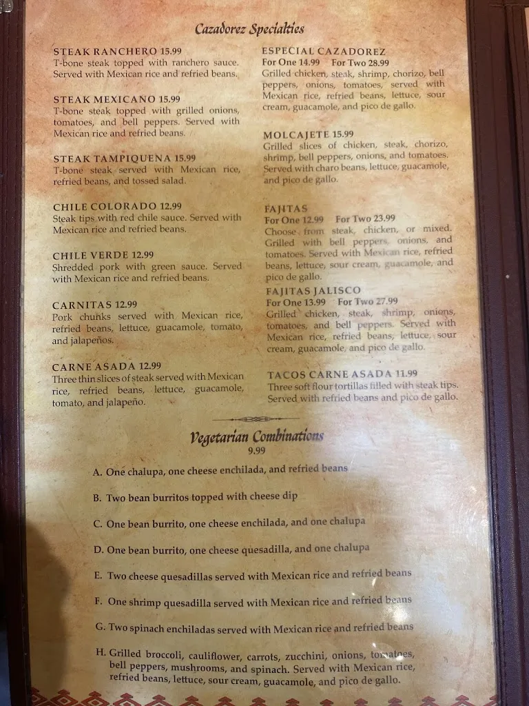 Menu_Cazadorez Mexican Restaurant_Atoka, OK_image_old_3