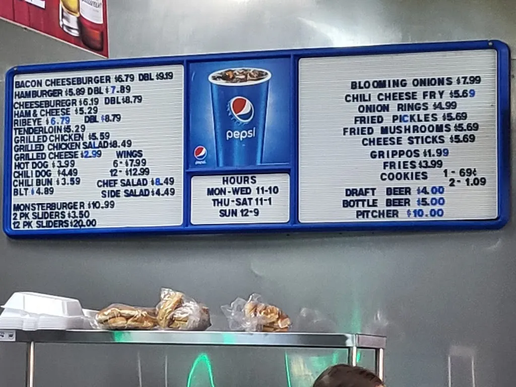Menu_Pat's Snack Bar_Manchester, KY_image_old_1