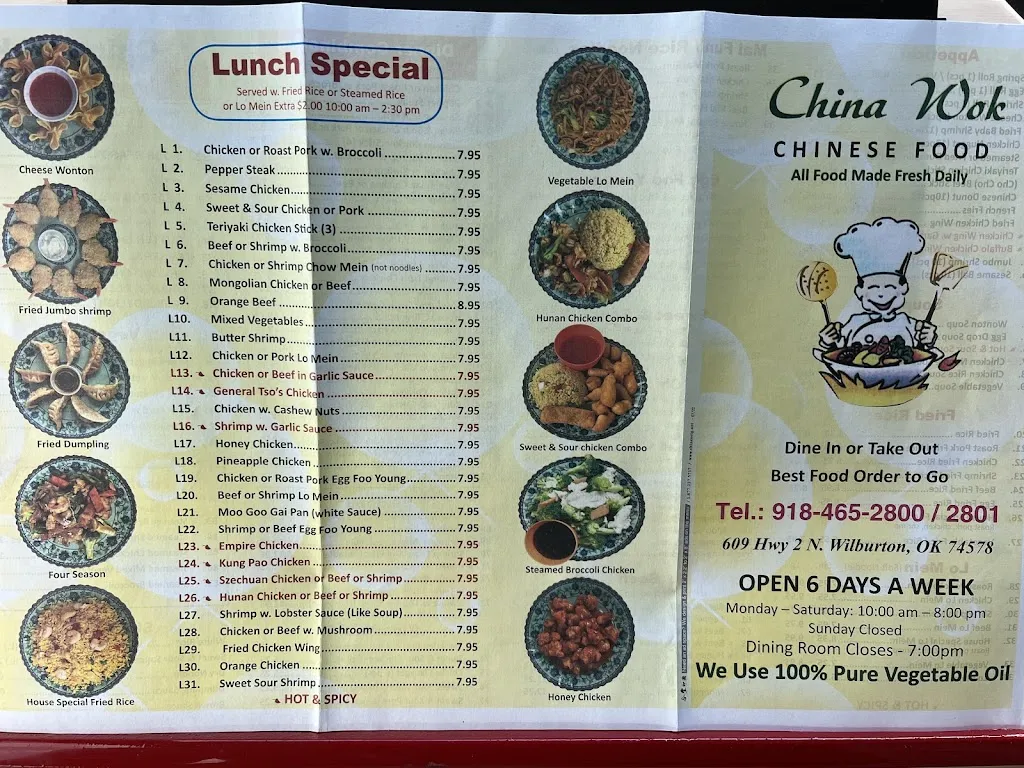 Menu_China Wok_Wilburton, OK_image_old_2