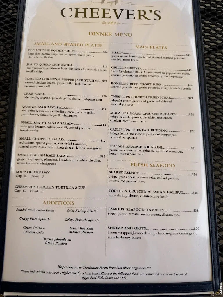 Menu_Cheever's Cafe_Oklahoma City, OK_image_old_3