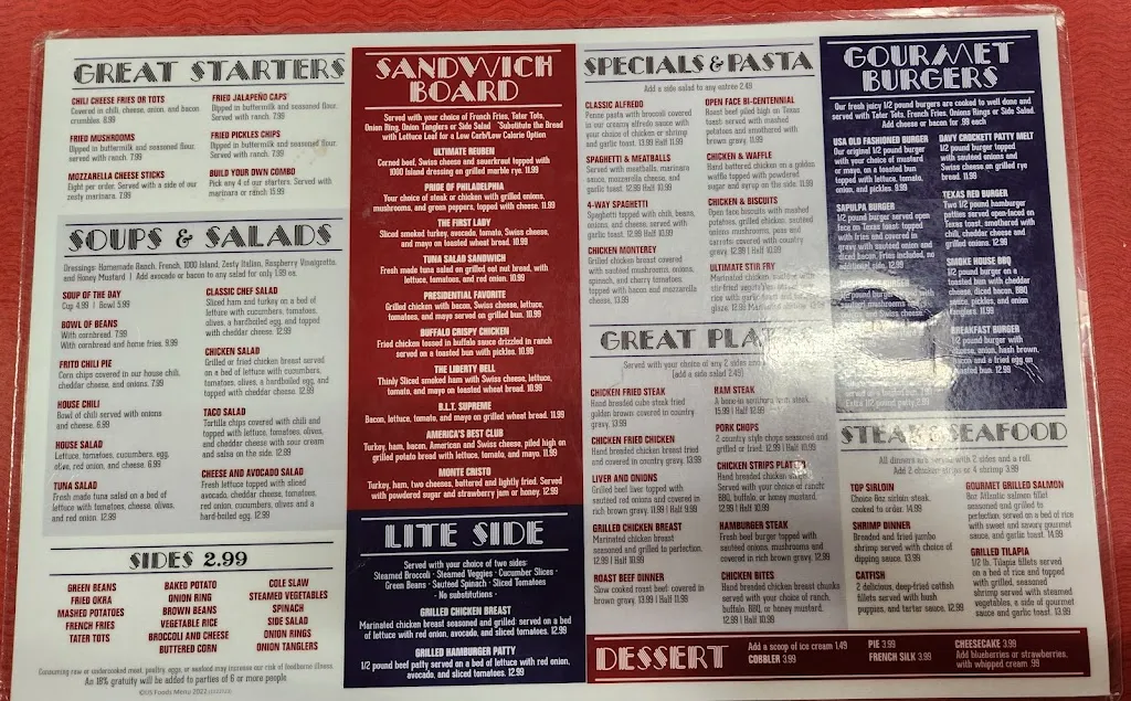 Menu_Cafe USA_Sapulpa, OK_image_old_1