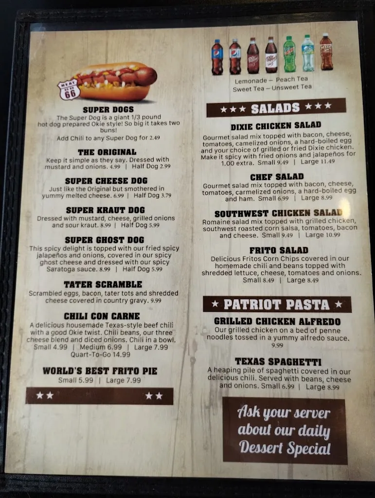 Menu_Patriot Cafe_Sapulpa, OK_image_old_3