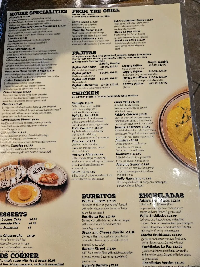 Menu_Señor Pablo_Sapulpa, OK_image_old_3