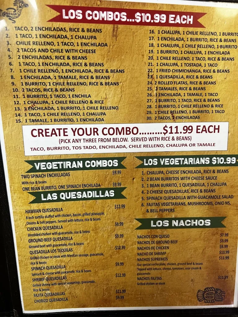 Menu_Los Tequilas_Sapulpa, OK_image_old_1