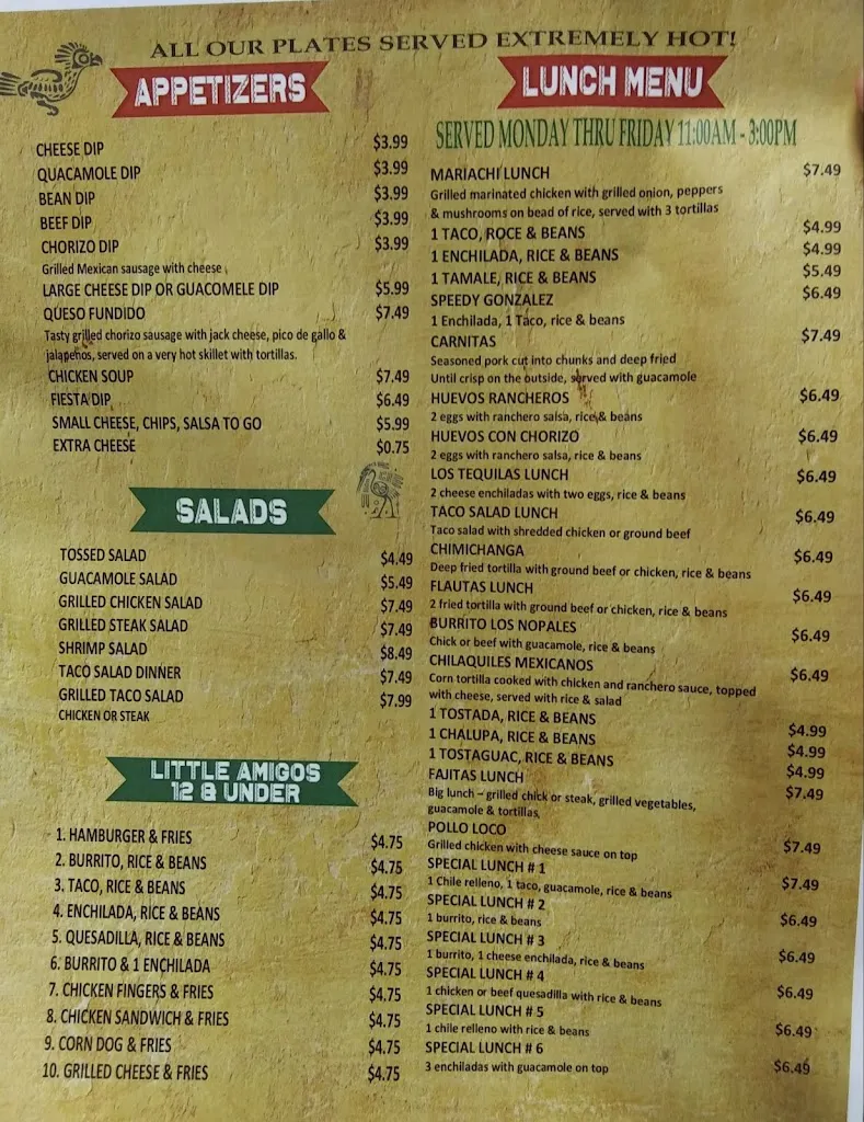 Menu_Los Tequilas_Sapulpa, OK_image_old_2