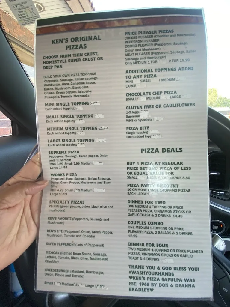 Menu_Ken's Pizza_Sapulpa, OK_image_old_3
