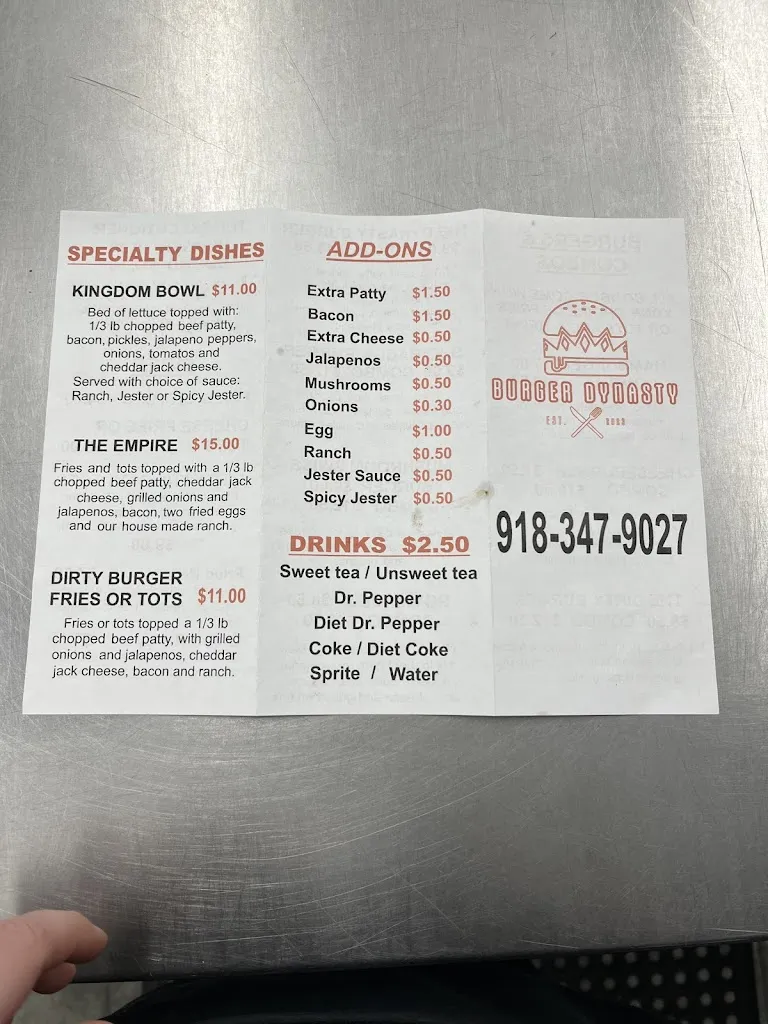 Menu_Burger Dynasty_Sapulpa, OK_image_old_2