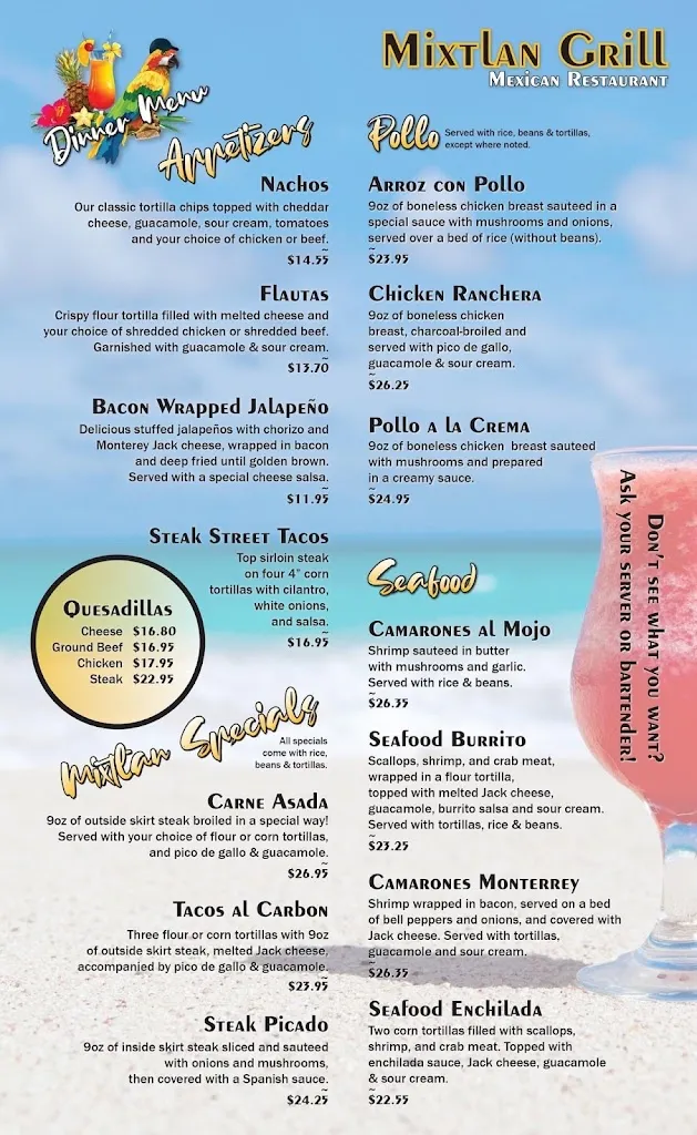 Menu_Mixtlan Grill Mexican Restaurant_Oregon City, OR_image_old_2
