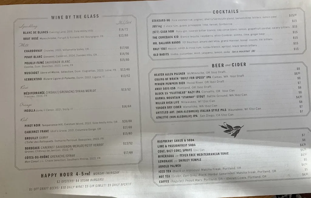 Menu_Canard Oregon City_Oregon City, OR_image_old_1
