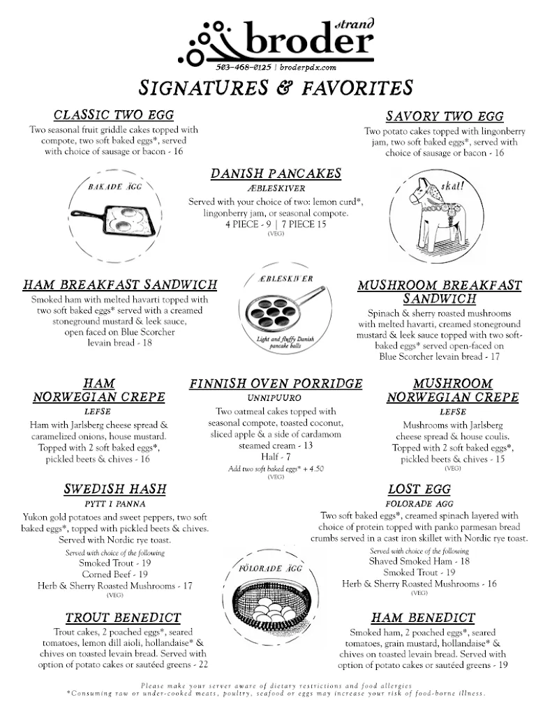 Menu_Broder Strand Café_Astoria, OR_image_old_1