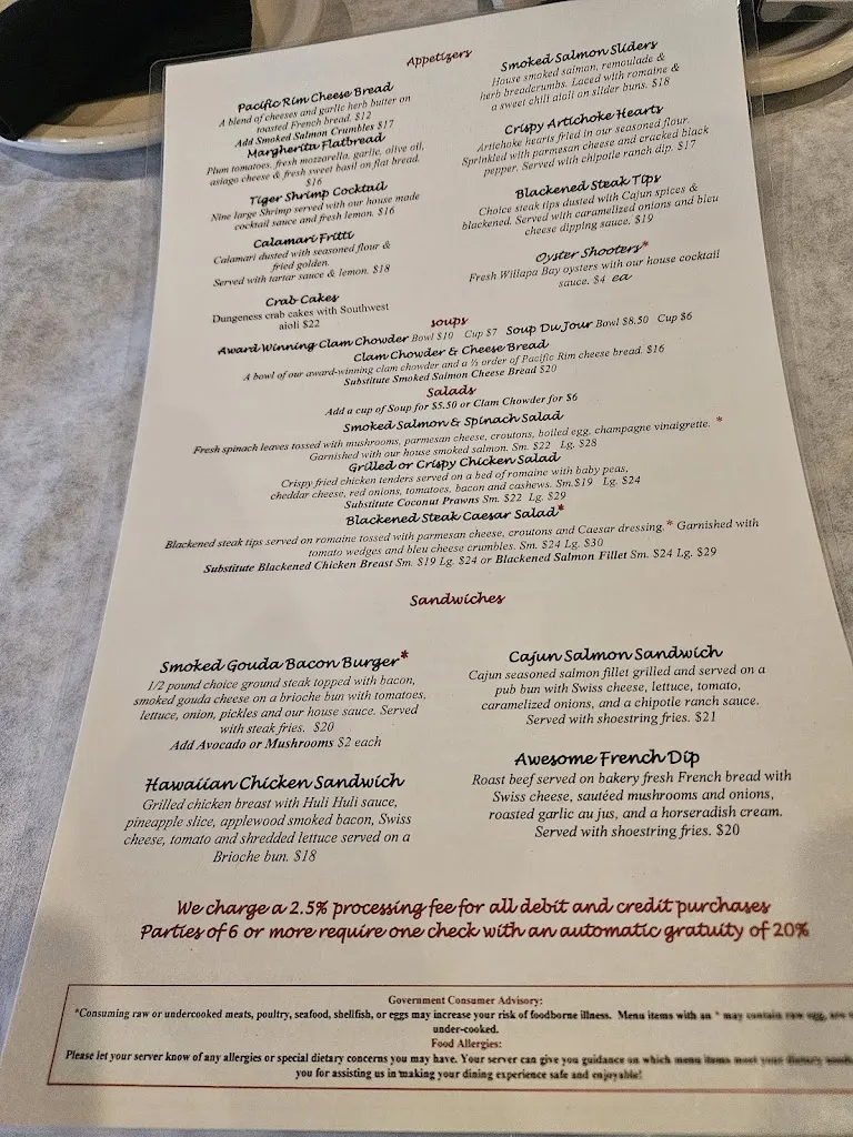 Menu_Silver Salmon Grille_Astoria, OR_image_old_1