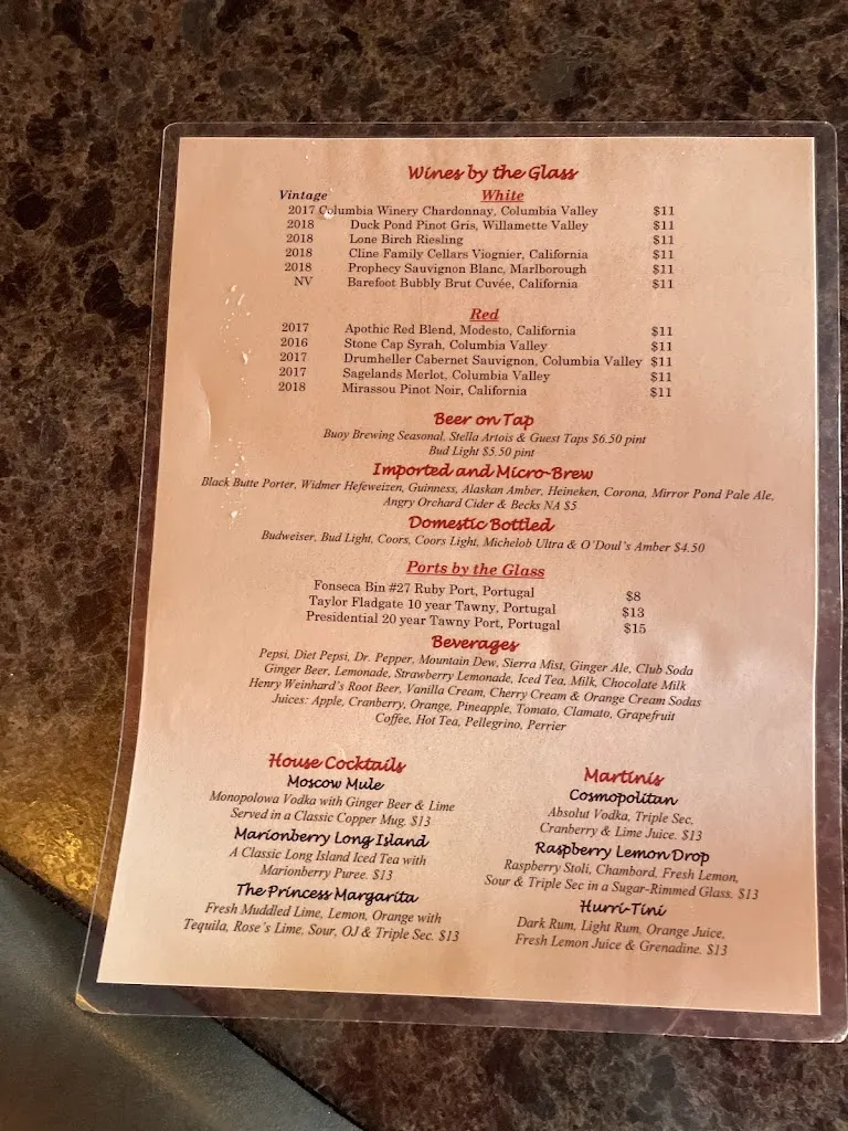 Menu_Silver Salmon Grille_Astoria, OR_image_old_3
