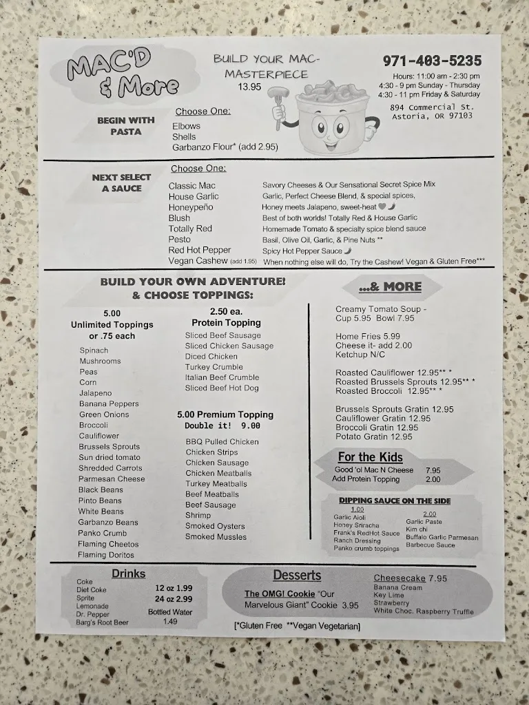 Menu_Mac'D & more_Astoria, OR_image_old_1