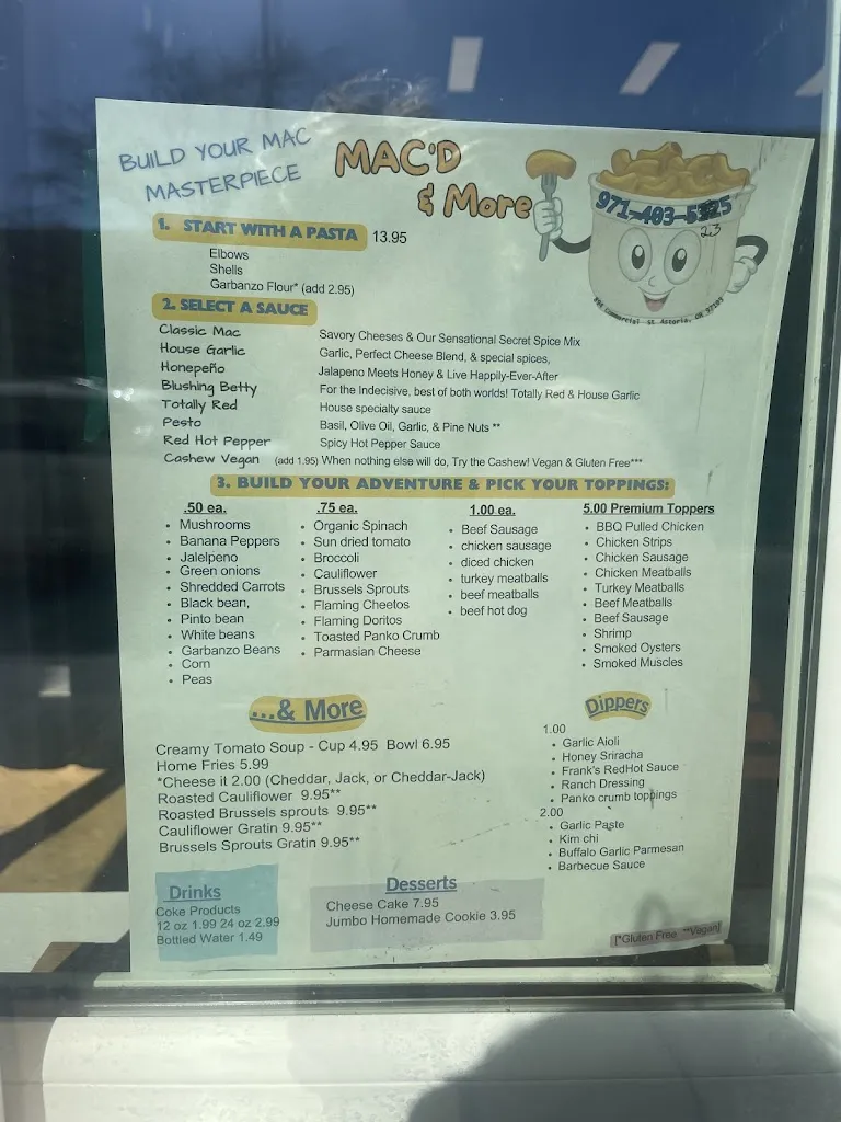 Menu_Mac'D & more_Astoria, OR_image_old_3