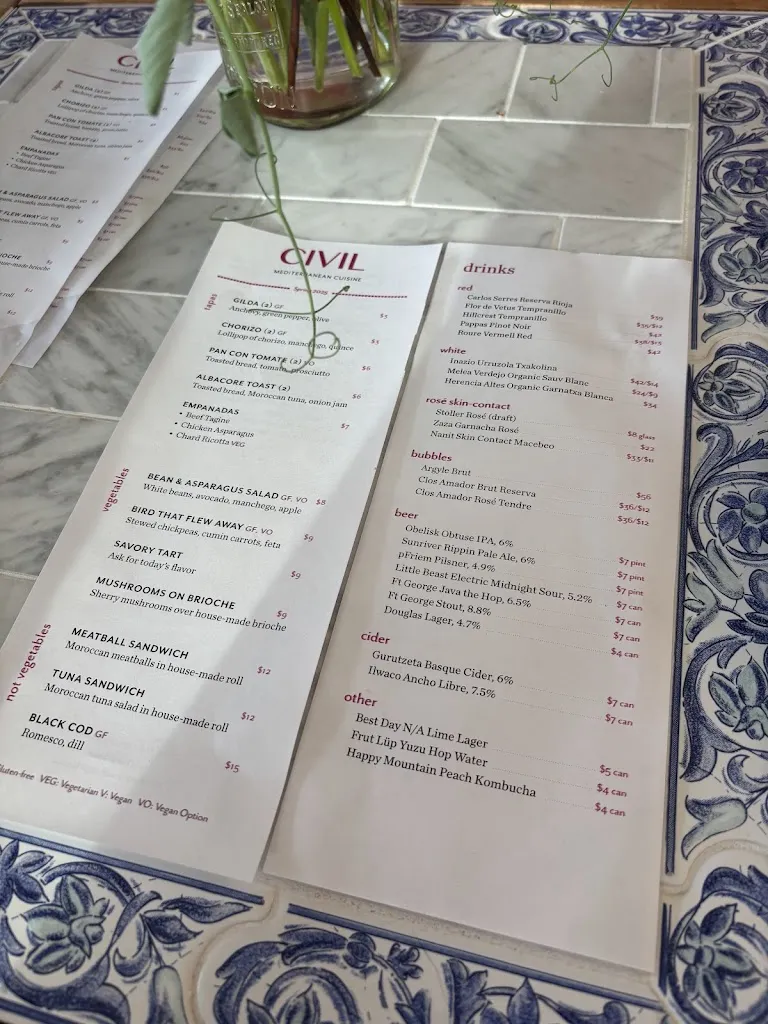 Menu_Civil, Northwest Mediterranean_Astoria, OR_image_old_3