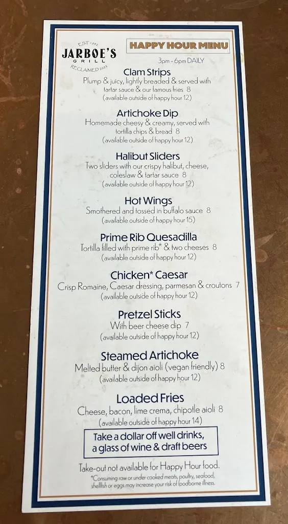 Menu_Jarboe’s Grill_Canby, OR_image_old_3