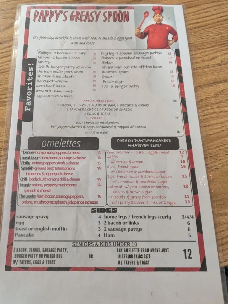 Menu_Pappy's Greasy Spoon_Canby, OR_image_old_2