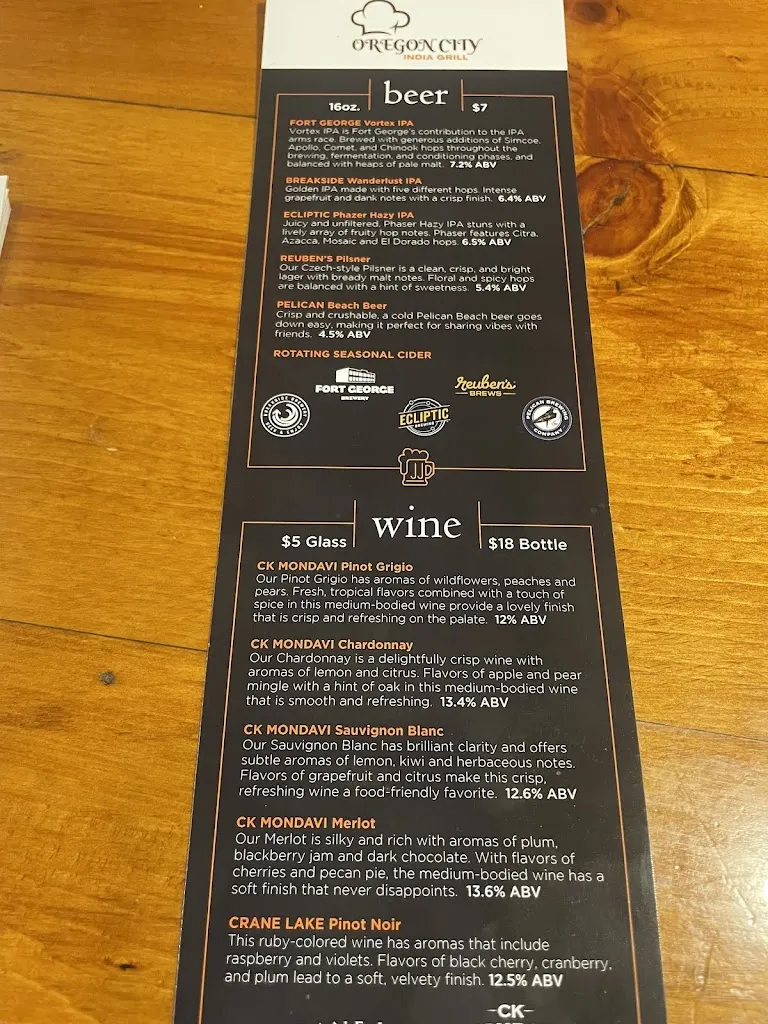 Menu_Oregon City India Grill_Oregon City, OR_image_old_1