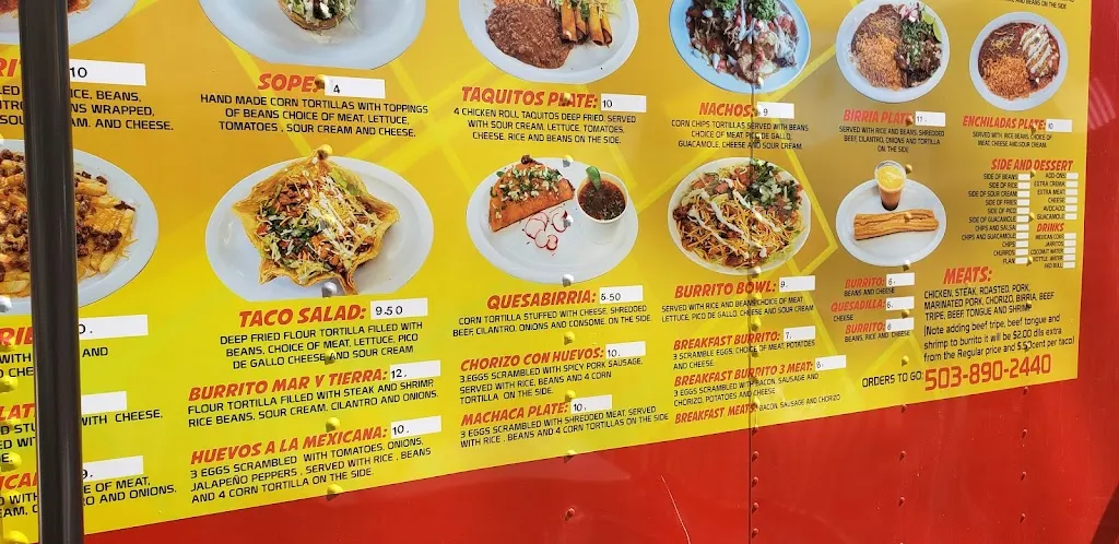 Menu_Los tercos mexican food_Damascus, OR_image_old_3
