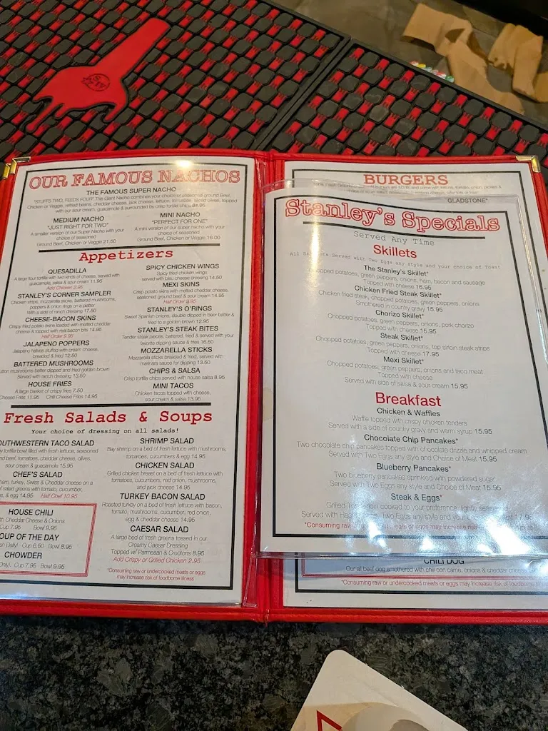 Menu_Stanley's Corner_Gladstone, OR_image_old_1