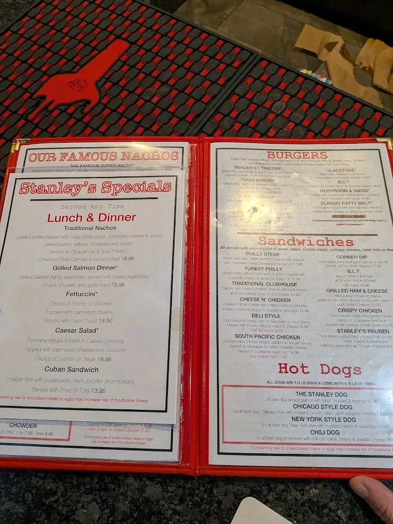 Menu_Stanley's Corner_Gladstone, OR_image_old_3