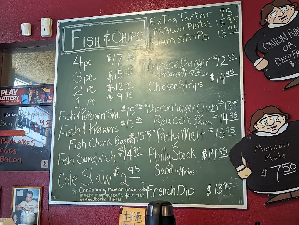 Menu_Gaffer's Pub_Gladstone, OR_image_old_1