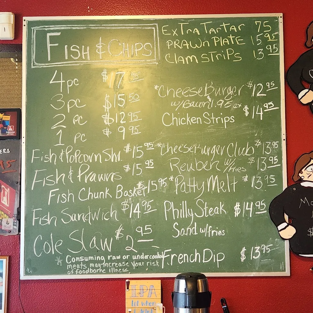 Menu_Gaffer's Pub_Gladstone, OR_image_old_2