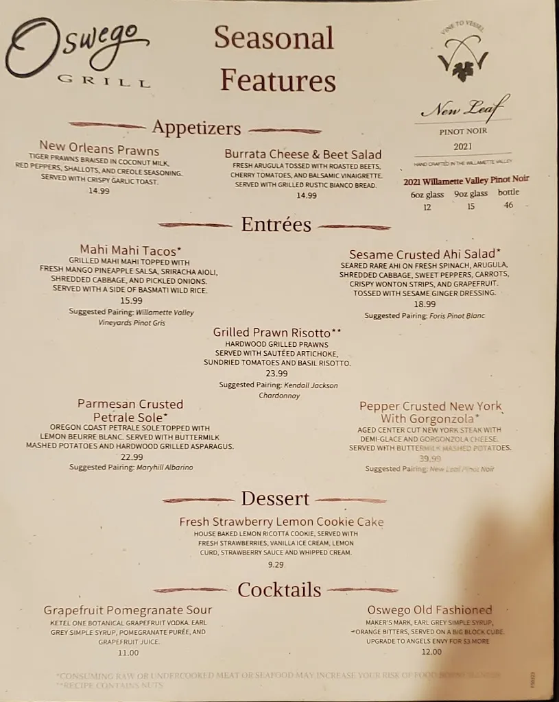 Menu_Oswego Grill - Lake Oswego_Lake Oswego, OR_image_old_2