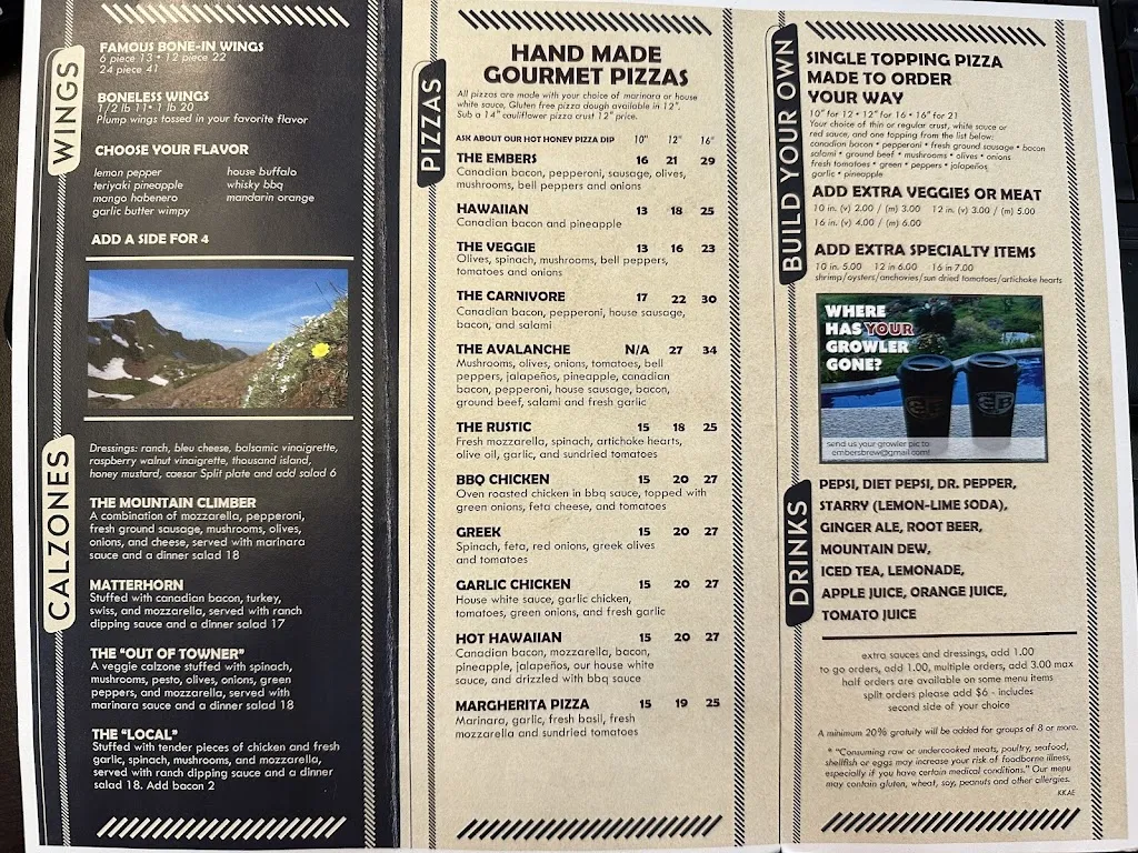 Menu_Embers Brewhouse_Joseph, OR_image_old_1