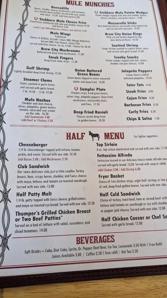 Menu_Stubborn Mule Saloon & Steak_Joseph, OR_image_old_2