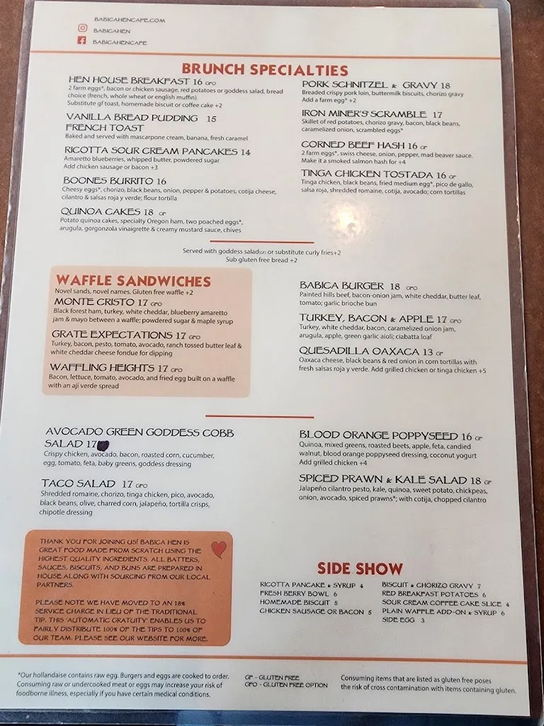 Menu_Babica Hen Cafe_Lake Oswego, OR_image_old_1