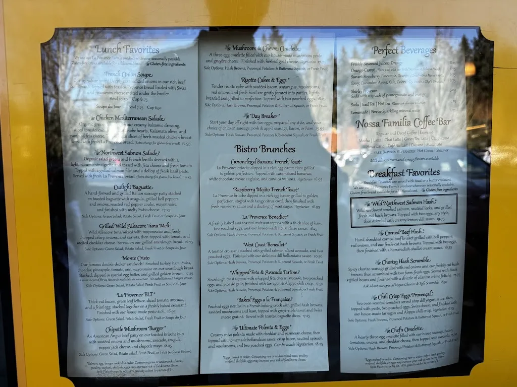 Menu_La Provence Boulangerie & Patisserie_Lake Oswego, OR_image_old_3