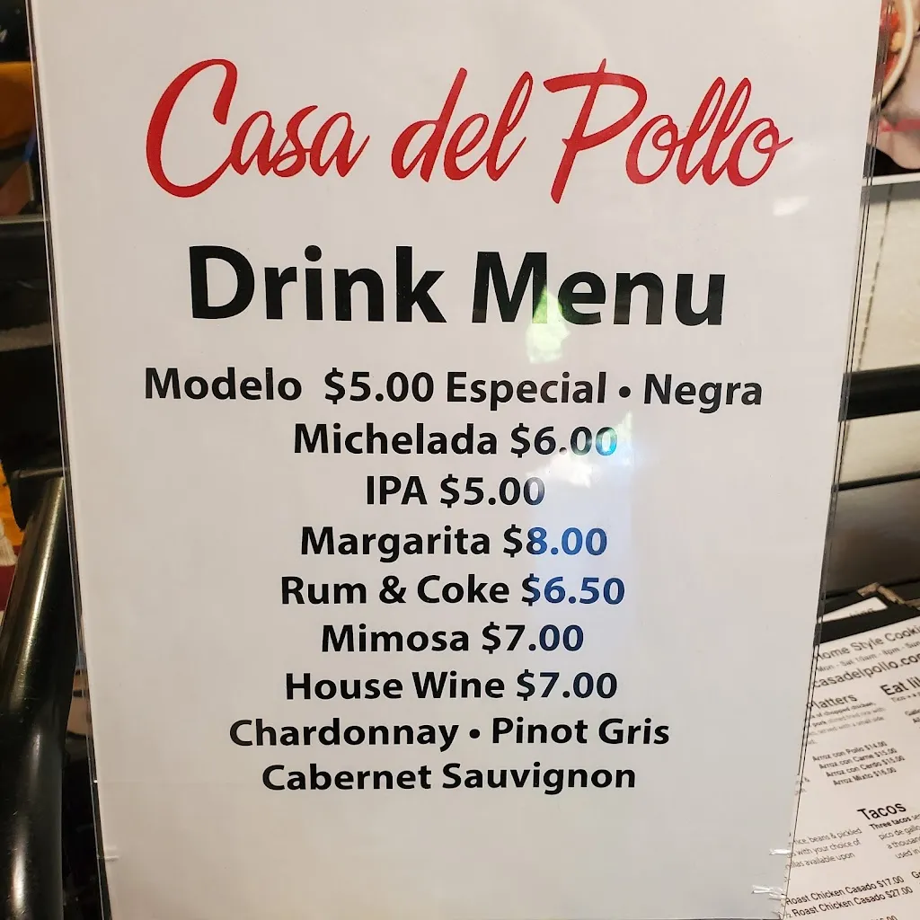 Menu_Casa del Pollo_Lake Oswego, OR_image_old_1
