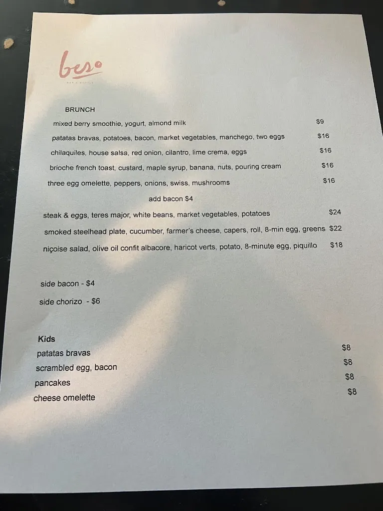 Menu_Beso Bar & Bottle_Lake Oswego, OR_image_old_1
