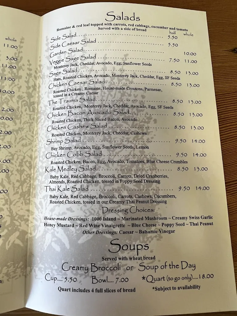 Menu_Sage Restaurant_McMinnville, OR_image_old_2