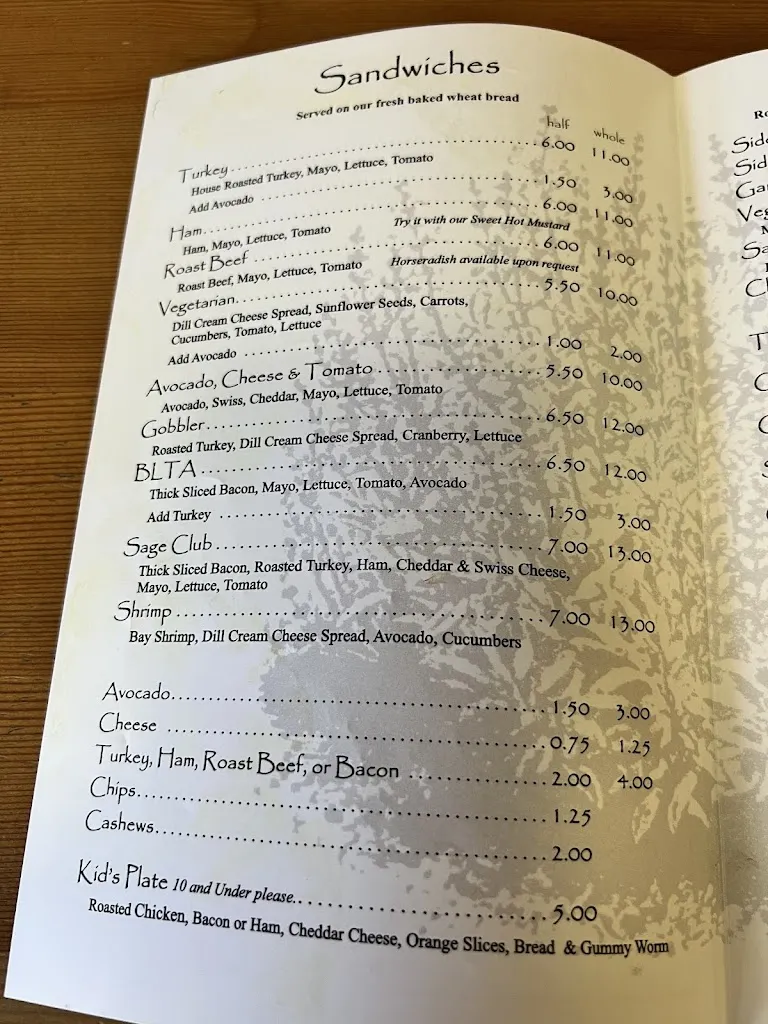 Menu_Sage Restaurant_McMinnville, OR_image_old_3