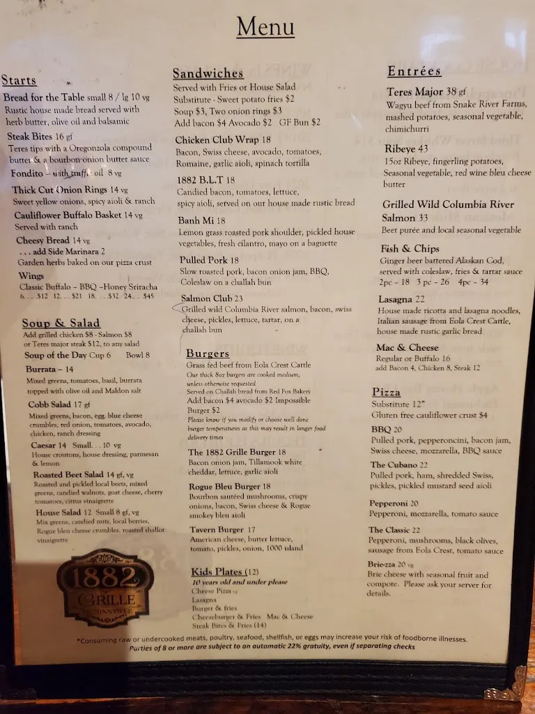 Menu_1882 Grille_McMinnville, OR_image_old_2