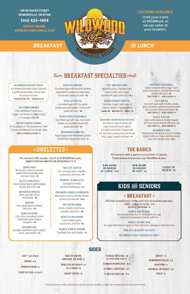 Menu_WildWood Cafe_McMinnville, OR_image_old_1