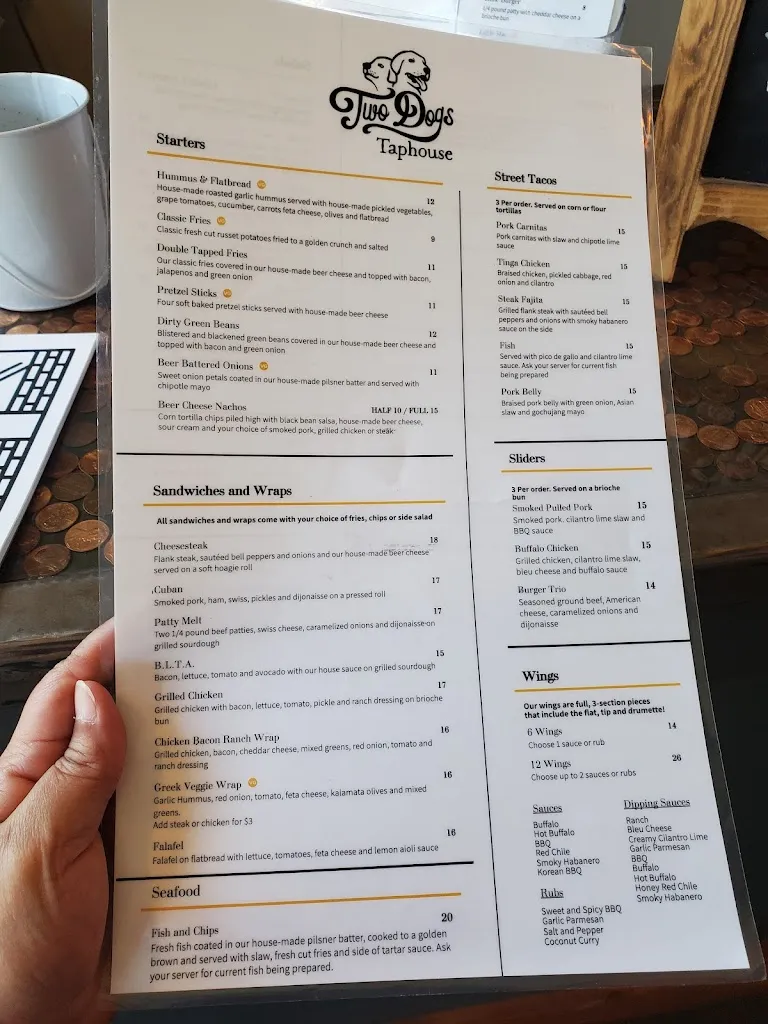 Menu_Two Dogs Taphouse_McMinnville, OR_image_old_2