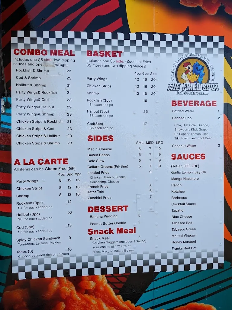 Menu_The Fried Spot_Milwaukie, OR_image_old_1