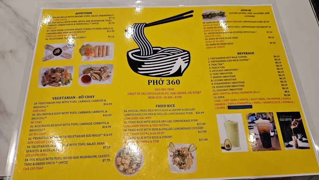 Menu_Pho 360_Milwaukie, OR_image_old_1