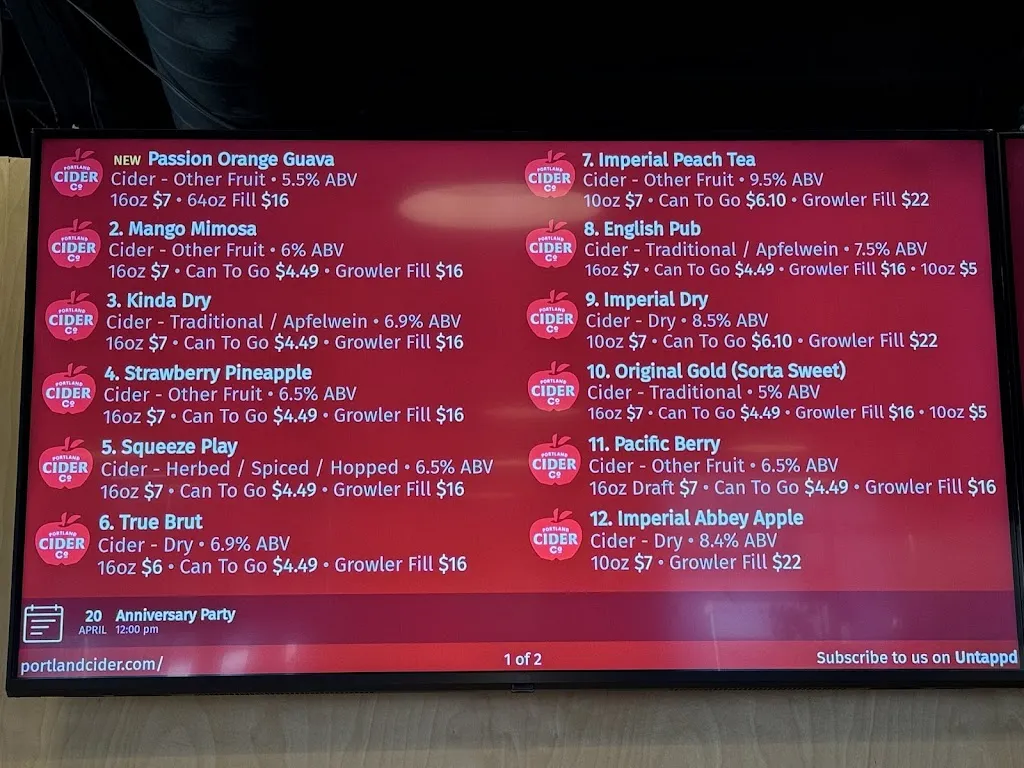 Menu_Portland Cider Co_Clackamas, OR_image_old_1