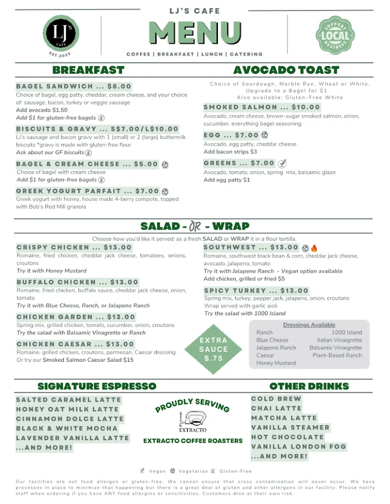 Menu_LJ's Cafe_Milwaukie, OR_image_old_1