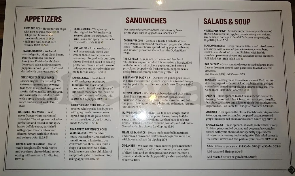 Menu_Slackwater Sandy_Sandy, UT_image_old_1