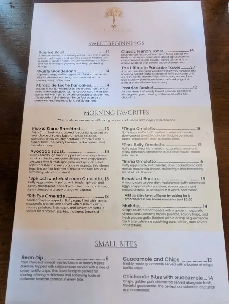 Menu_La Condesa, Inc. • Brunch Restaurant_Sandy, UT_image_old_1