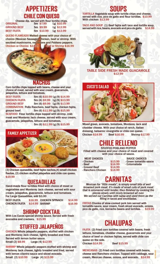 Menu_Los Cucos Mexican Cafe_Sandy, UT_image_old_1