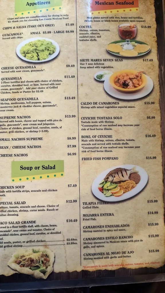 Menu_Los Garcia Méxican Restaurant_Sandy, UT_image_old_1