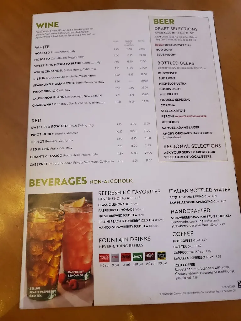 Menu_Olive Garden Italian Restaurant_Sandy, UT_image_old_2