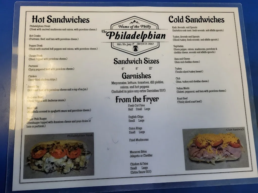 Menu_The Philadelphian_Sandy, UT_image_old_3